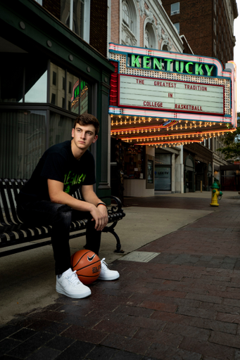 Isaac DeGregorio.

Menâ??s basketball photo shoot at Kentucky Theater. 

Photo by Chet White | UK Athletics
