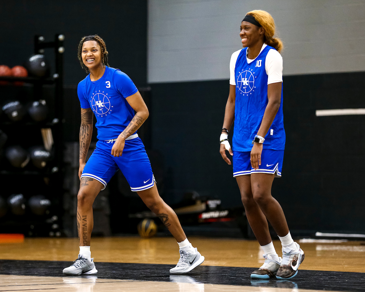 Jazmine Massengill. Rhyne Howard.

Kentucky Practice and Vanderbilt for the SEC Tournament.

Photo by Eddie Justice | UK Athletics