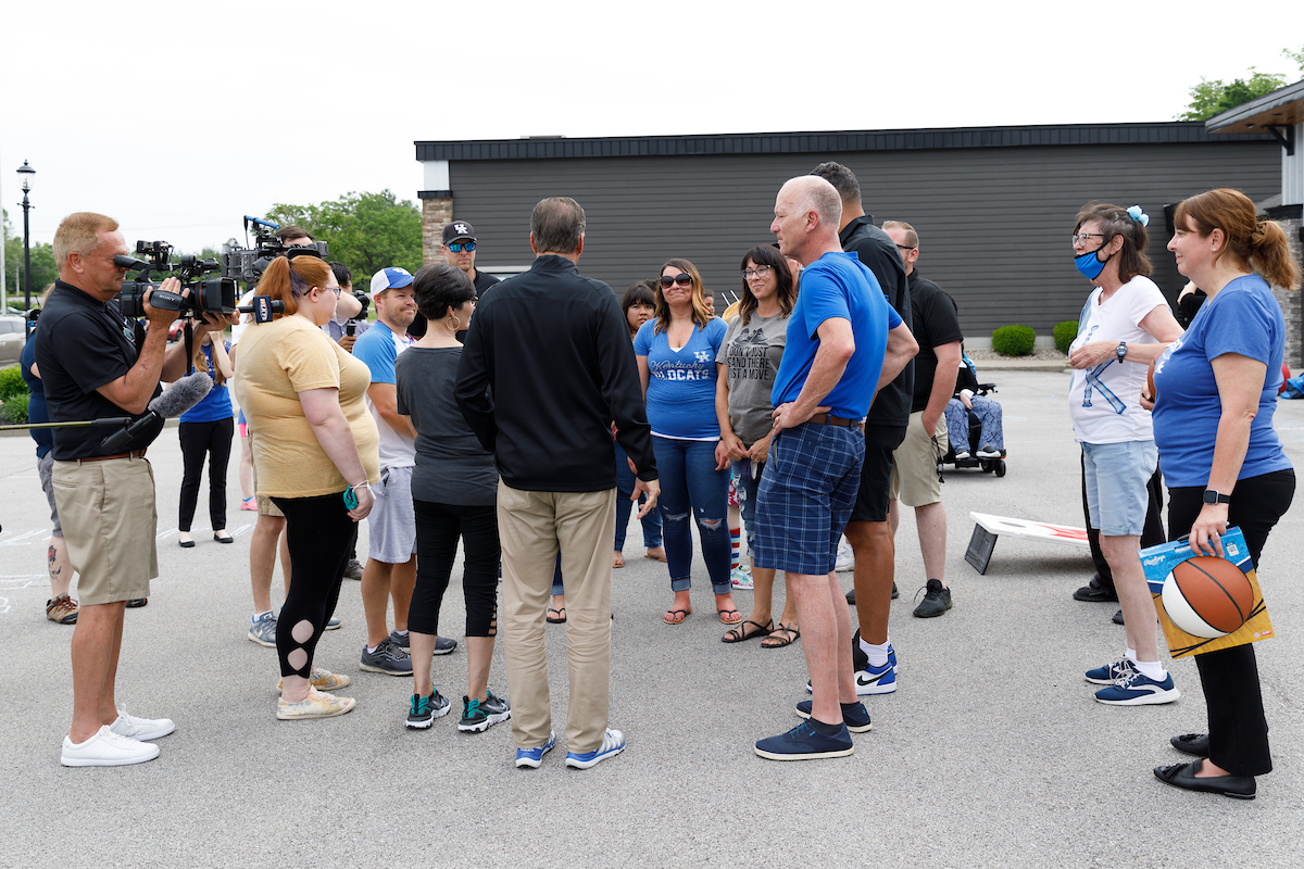 Coach John and Ellen Calipari. Orlando Antigua.

Some of the Kentucky men's basketball team visited the Pillar Community Engagement Center on Tuesday in Crestwood, Kentucky.

Photo by Elliott Hess | UK Athletics