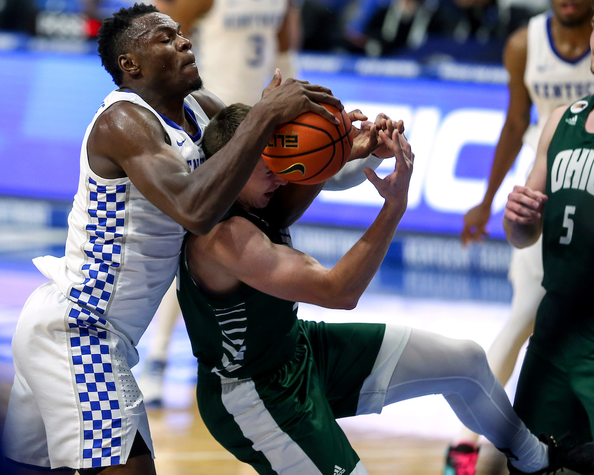 Oscar Tshiebwe.

Kentucky beats Ohio University 77-59.

Photo by Sarah Caputi | UK Athletics