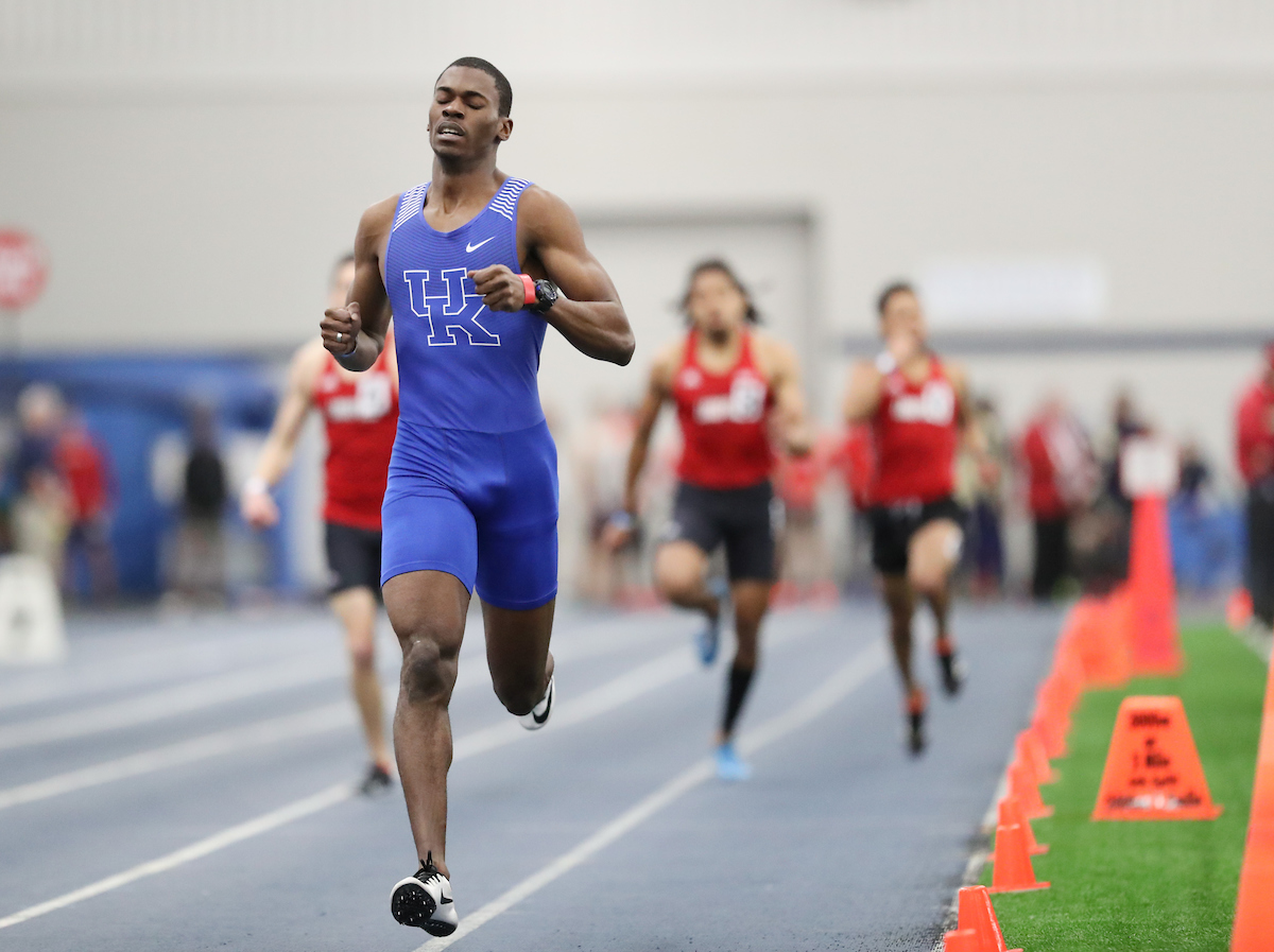 Dwight St. Hillaire.

The University of Kentucky Track and Field Team hosts the Kentucky Invitational on Saturday, January 13, 2018 at Nutter Field House. 

Photo by Elliott Hess | UK Athletics