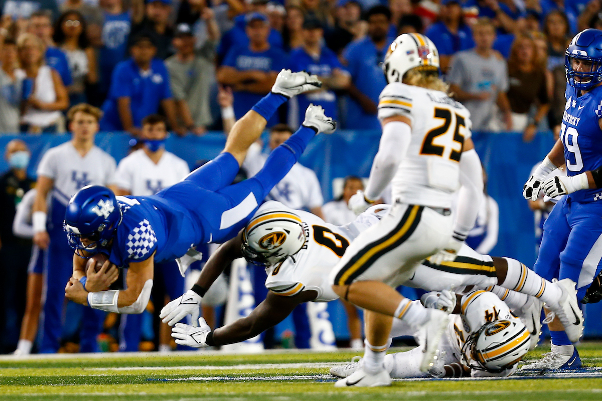 Will Levis. 

Kentucky beat Mizzou 35-28. 

Photo By Barry Westerman | UK Athletics