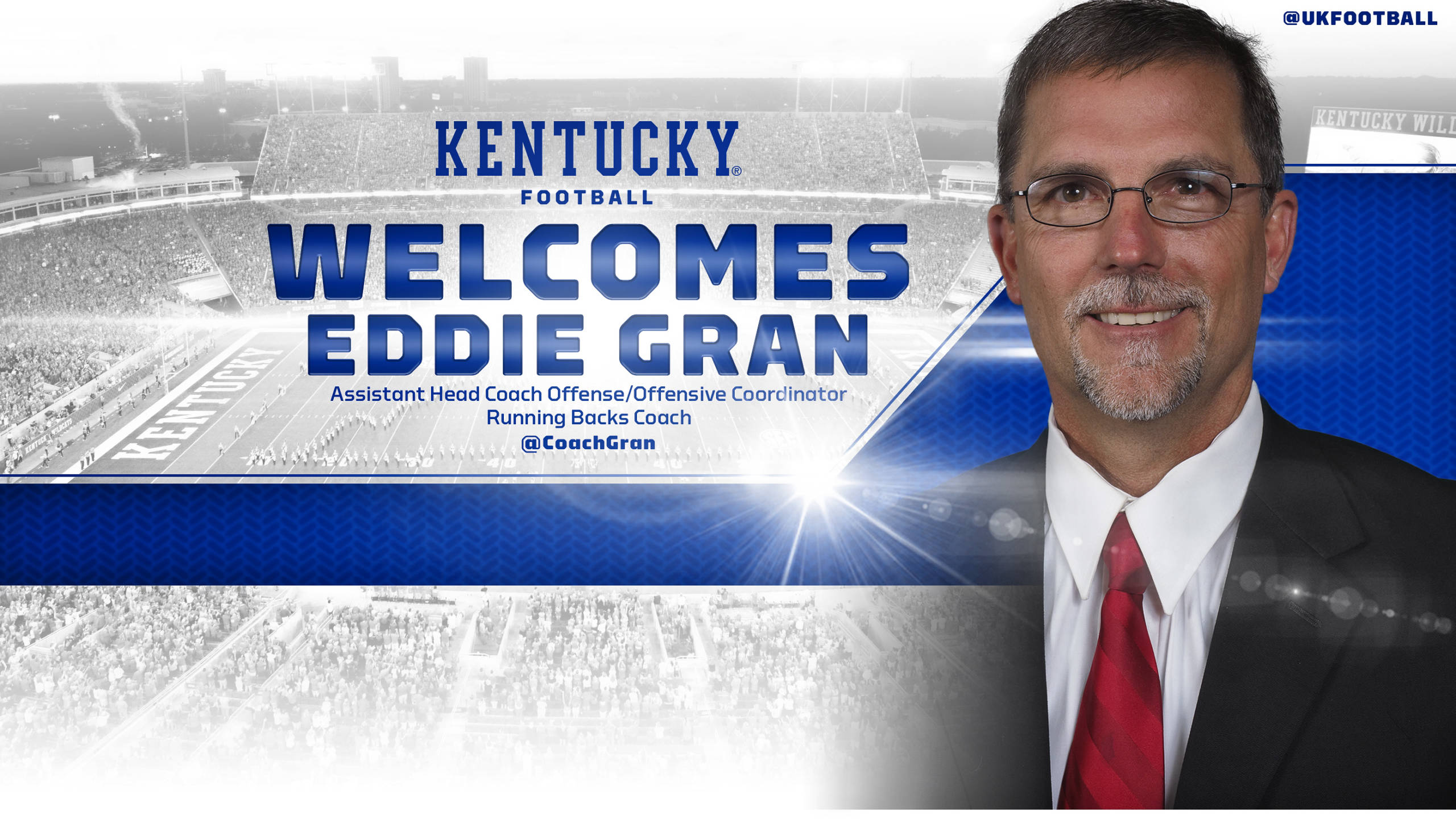 Stoops Tabs Eddie Gran as Assistant Head Coach Offense/Offensive Coordinator & RBs Coach