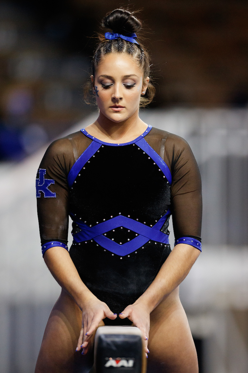 ISABELLA MAGNELLI.

Kentucky beats Auburn, 196.225 - 194.550.

Photo by Elliott Hess | UK Athletics