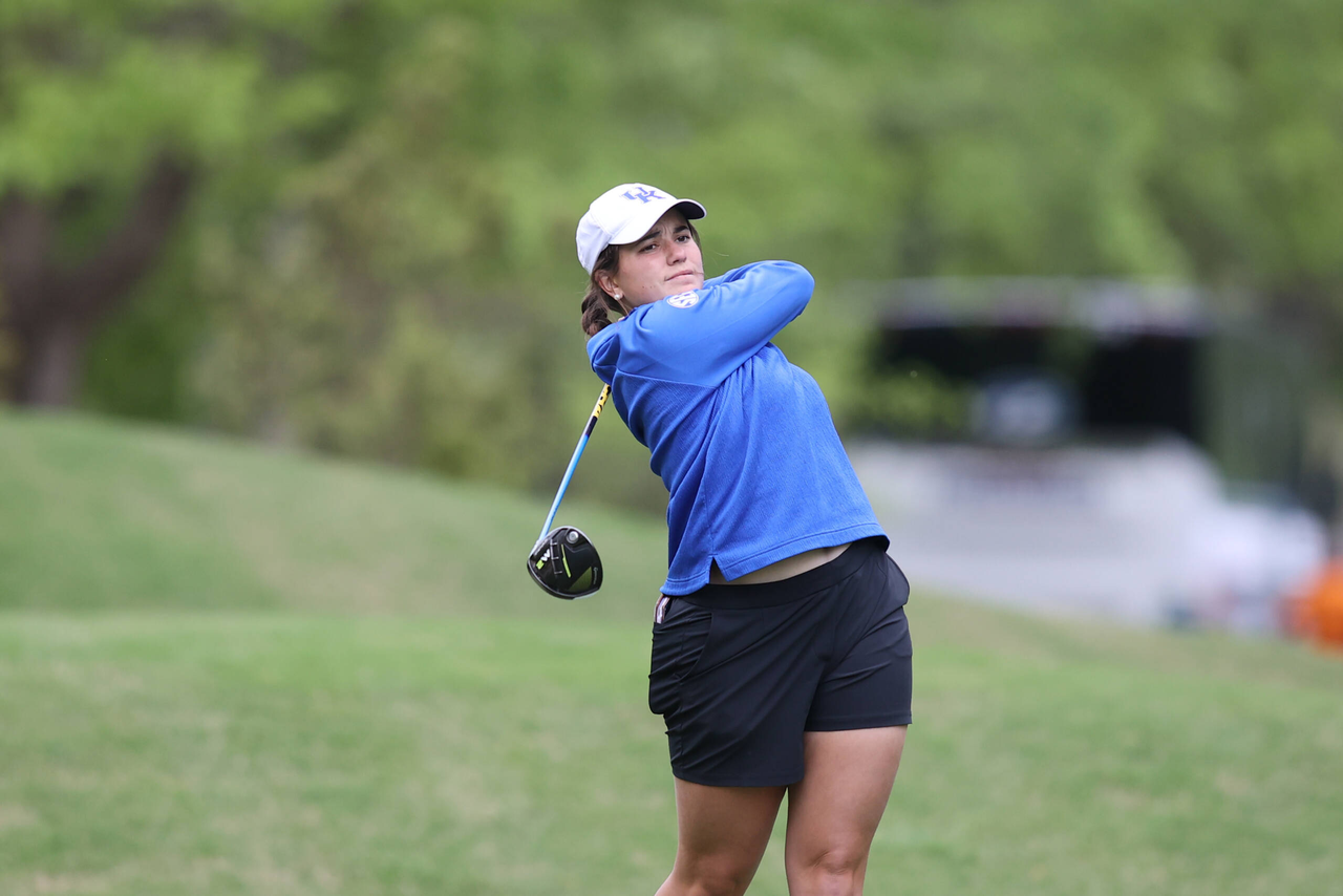 María Villanueva Aperribay at the 2021 SEC Women's Golf Championship at Greystone Golf & Country Club in Birmingham, Alabama.

Photo by Jimmy Mitchell/SEC.