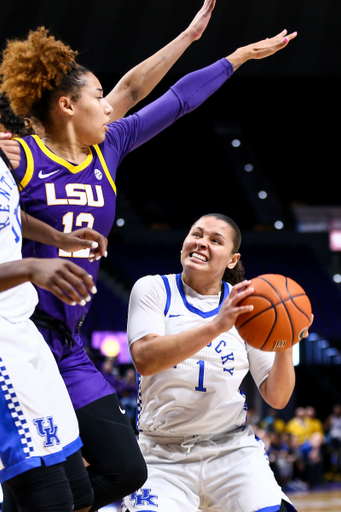 Sabrina Haines. 

Kentucky falls to LSU 65-59. 

Photo by Eddie Justice | UK Athletics