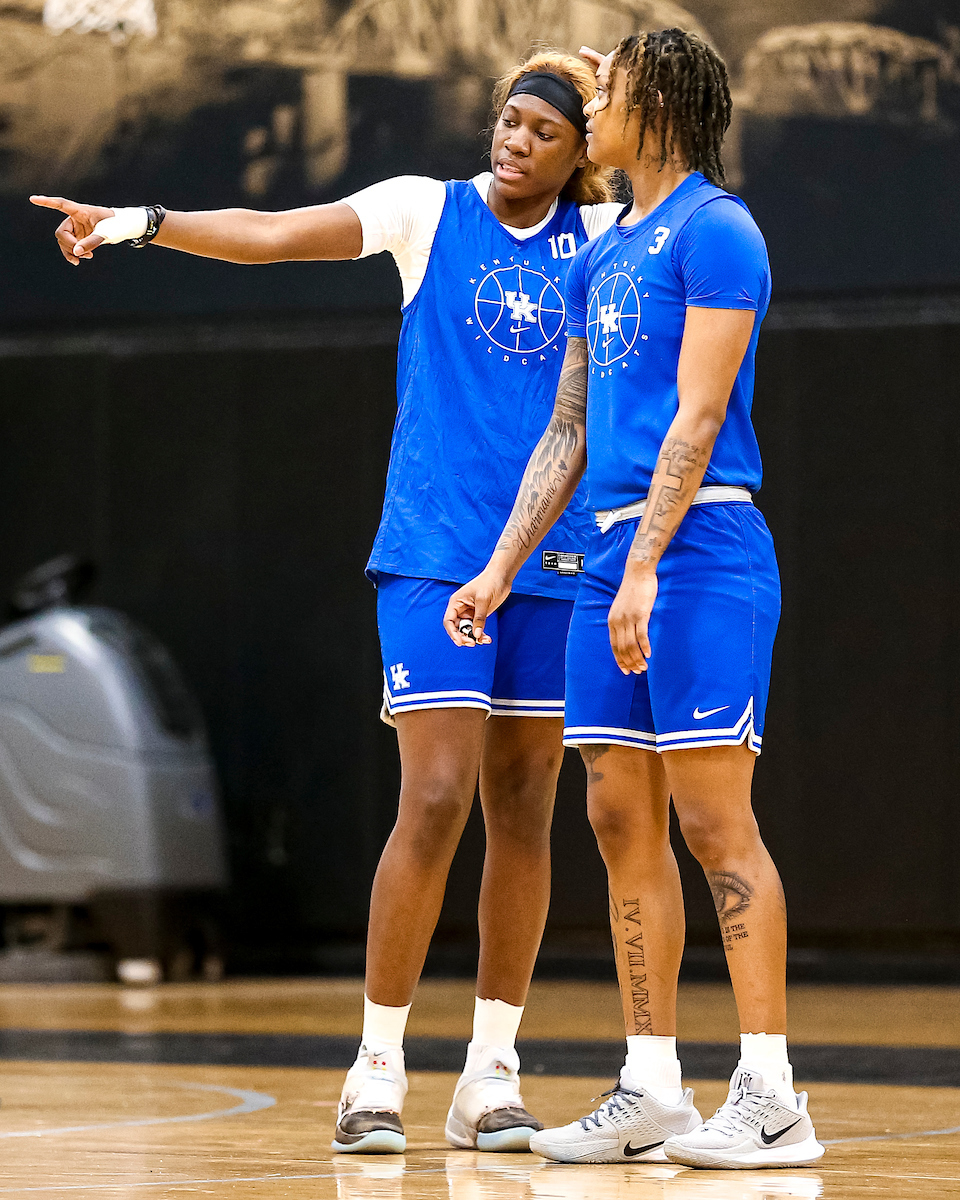 Rhyne Howard. Jazmine Massengill.

Kentucky Practice and Vanderbilt for the SEC Tournament.

Photo by Eddie Justice | UK Athletics