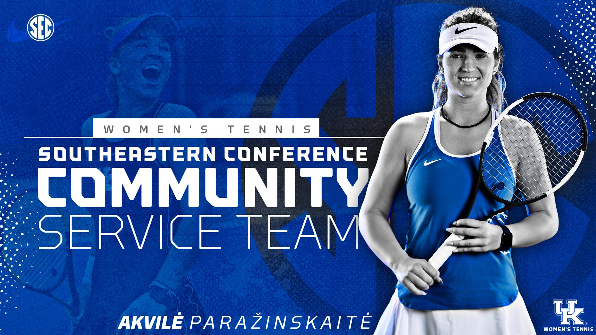 Paražinskaite Named to Southeastern Conference Community Service Team