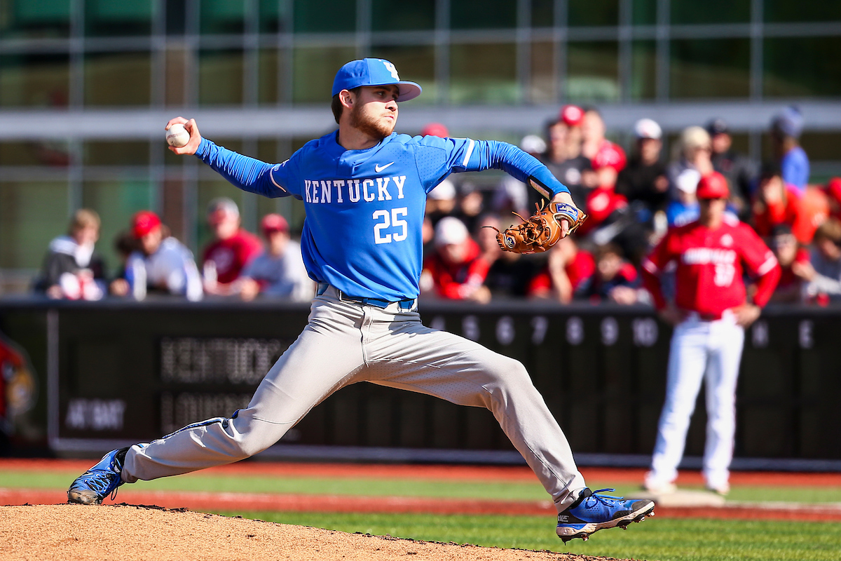Seth Logue.

Kentucky falls to Louisville 2-4.

Photo by Sarah Caputi | UK Athletics