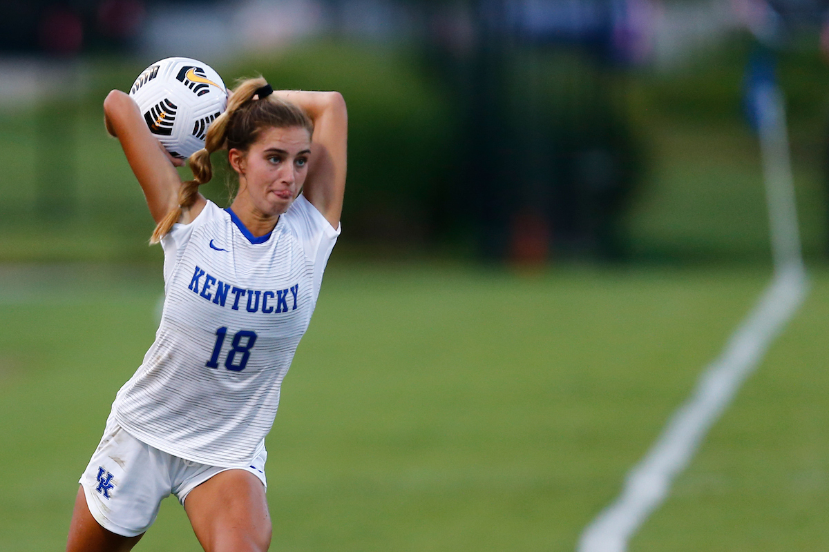 Caroline Trout. 

Kentucky beats Louisiana Lafayette 5-0. 

Photo By Barry Westerman | UK Athletics
