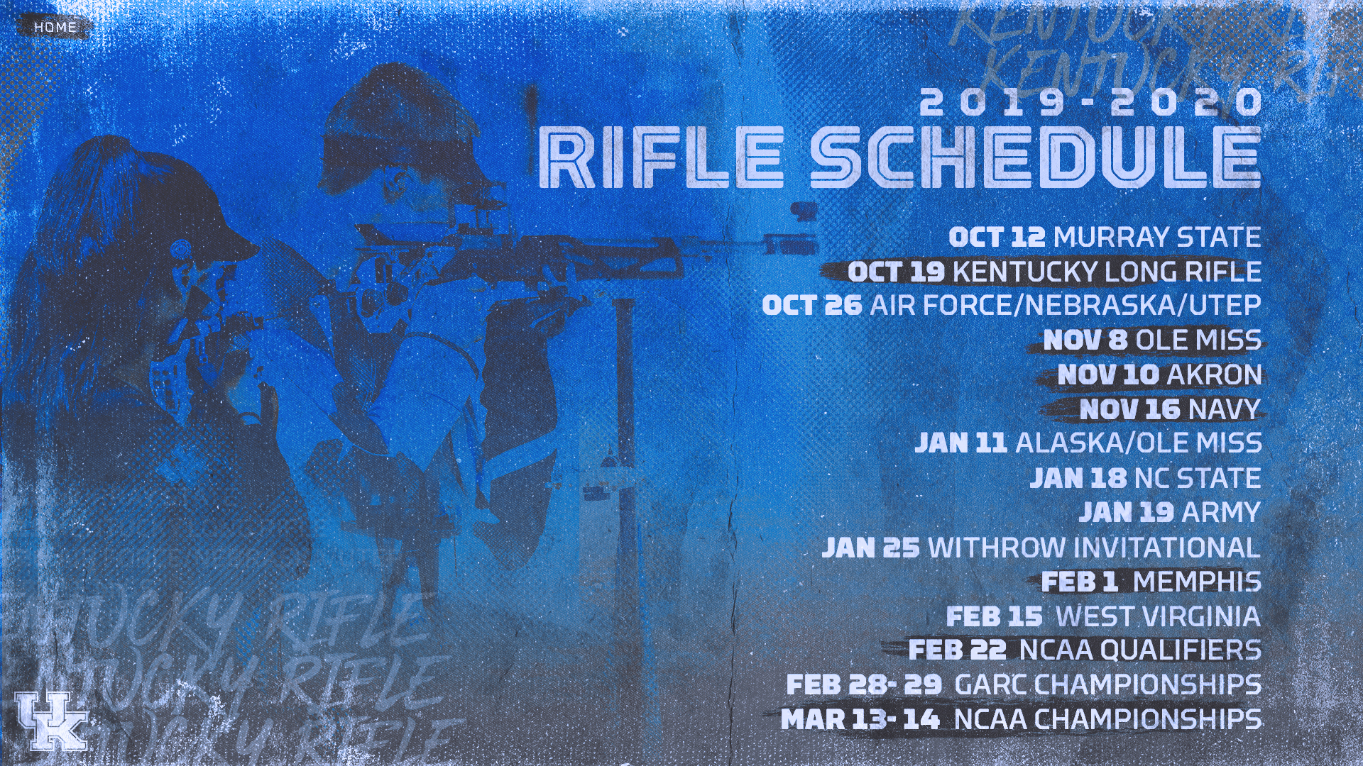 Kentucky Rifle Announces 2019-20 Schedule