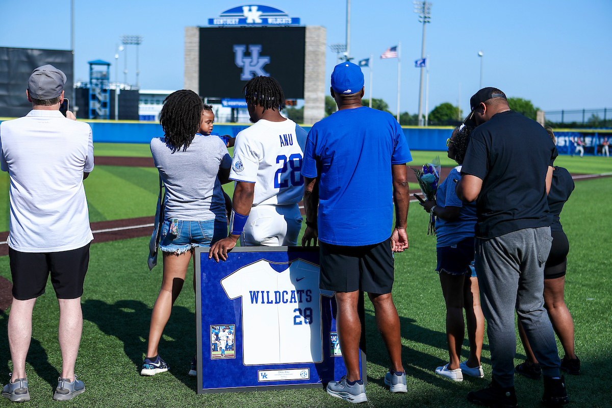 Oraj Anu.

2022 Kentucky Baseball Senior Day.

Photo by Sarah Caputi | UK Athletics