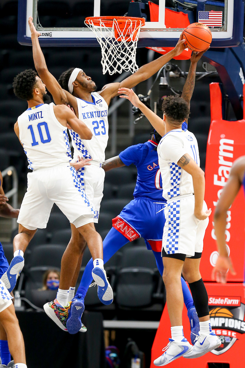 Isaiah Jackson.

Kentucky falls to Kansas, 65-62, in the State Farm Champions Classic.

Photo by Chet White | UK Athletics