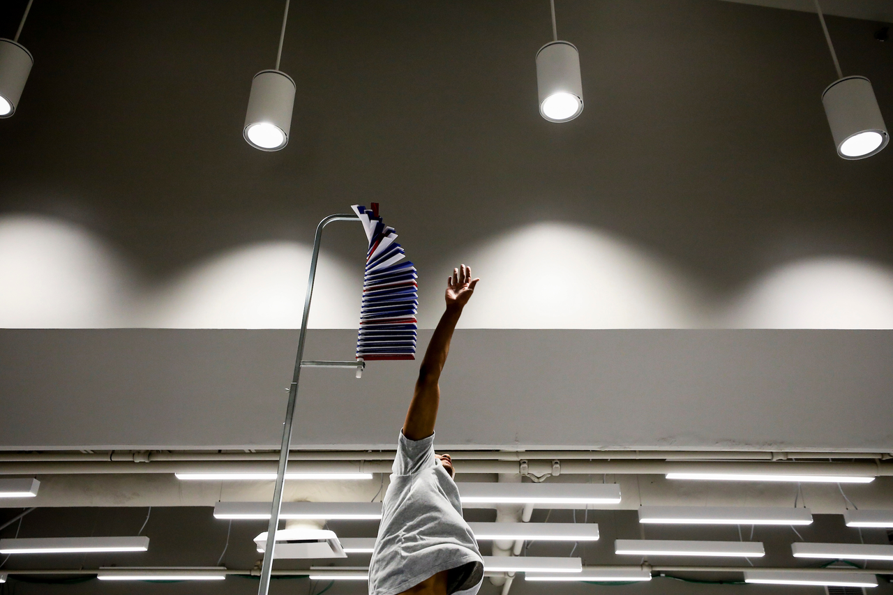 Jacob Toppin.

The UK men's basketball team at the University of Kentucky Sports Medicine Research Institute. 

Photo by Chet White | UK Athletics