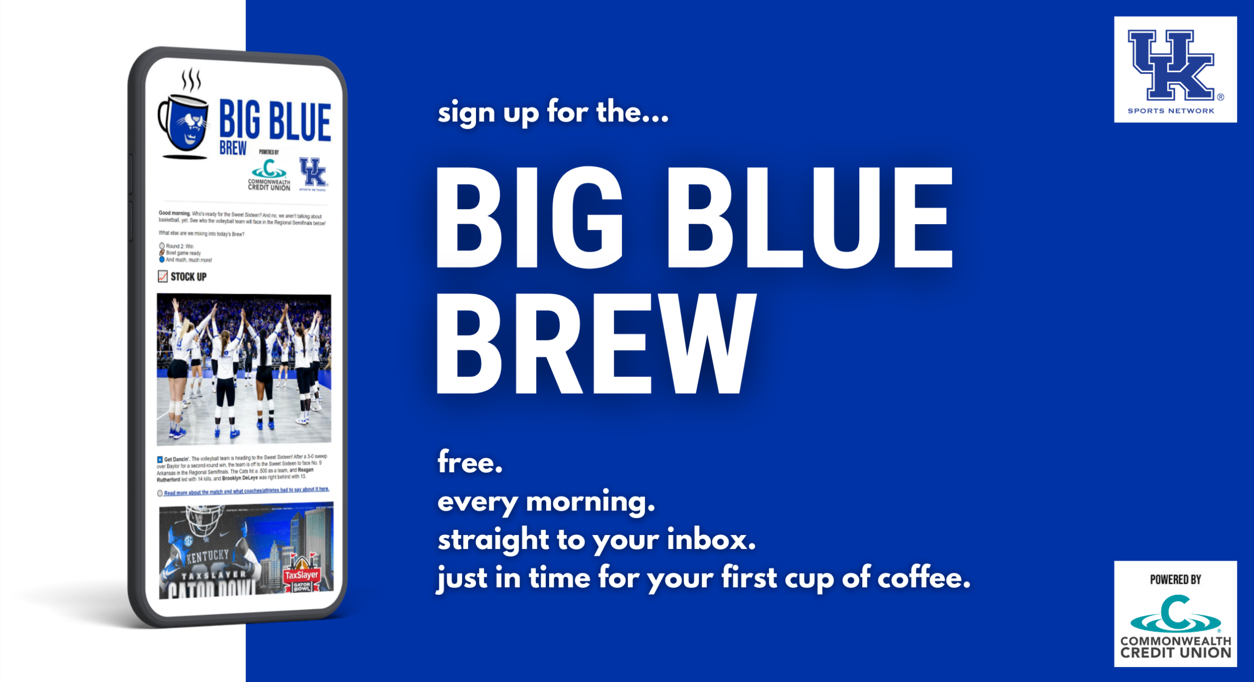 UK Sports Network Launches “Big Blue Brew” Presented by Commonwealth Credit Union