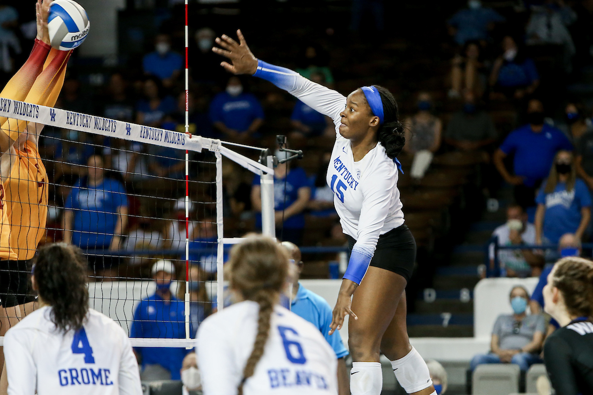 Azhani Tealer.

Kentucky beats USC 3 - 0.

Photo by Sarah Caputi | UK Athletics
