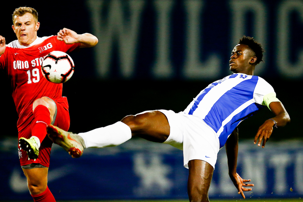 Aime Mabika.

Kentucky defeats Ohio State University 2-1.

Photo by Hannah Phillips | UK Athletics
