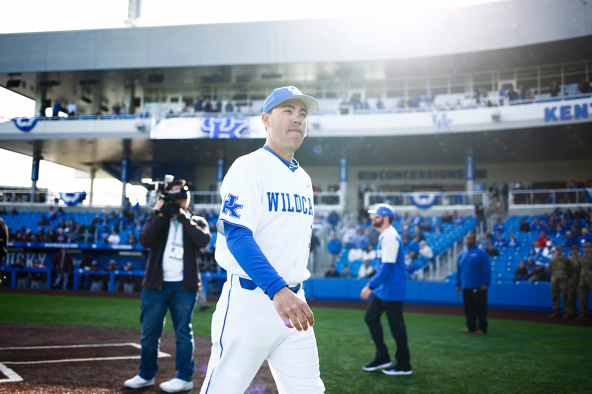 Nick Mingione.Kentucky baseball defeated EKU 7-3 on opening day at Kentucky Proud Park.Photo by Chet White | UK Athletics
