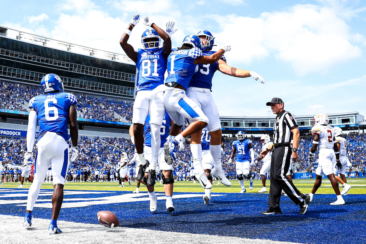 Wan'Dale Robinson.

UK beat ULM 45-10.

Photo by Eddie Justice | UK Athletics