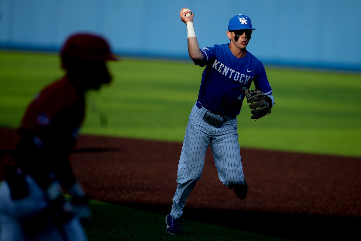Drew Grace.

Kentucky loses to UofL 12-5.

Photo by Chet White | UK Athletics