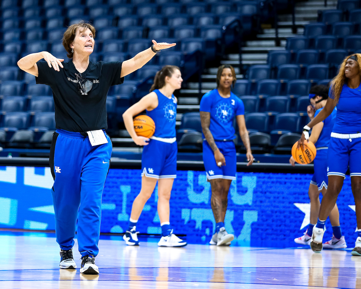 Gail Goestenkors.

Kentucky shootaround day one for the SEC Tournament.

Photo by Eddie Justice | UK Athletics