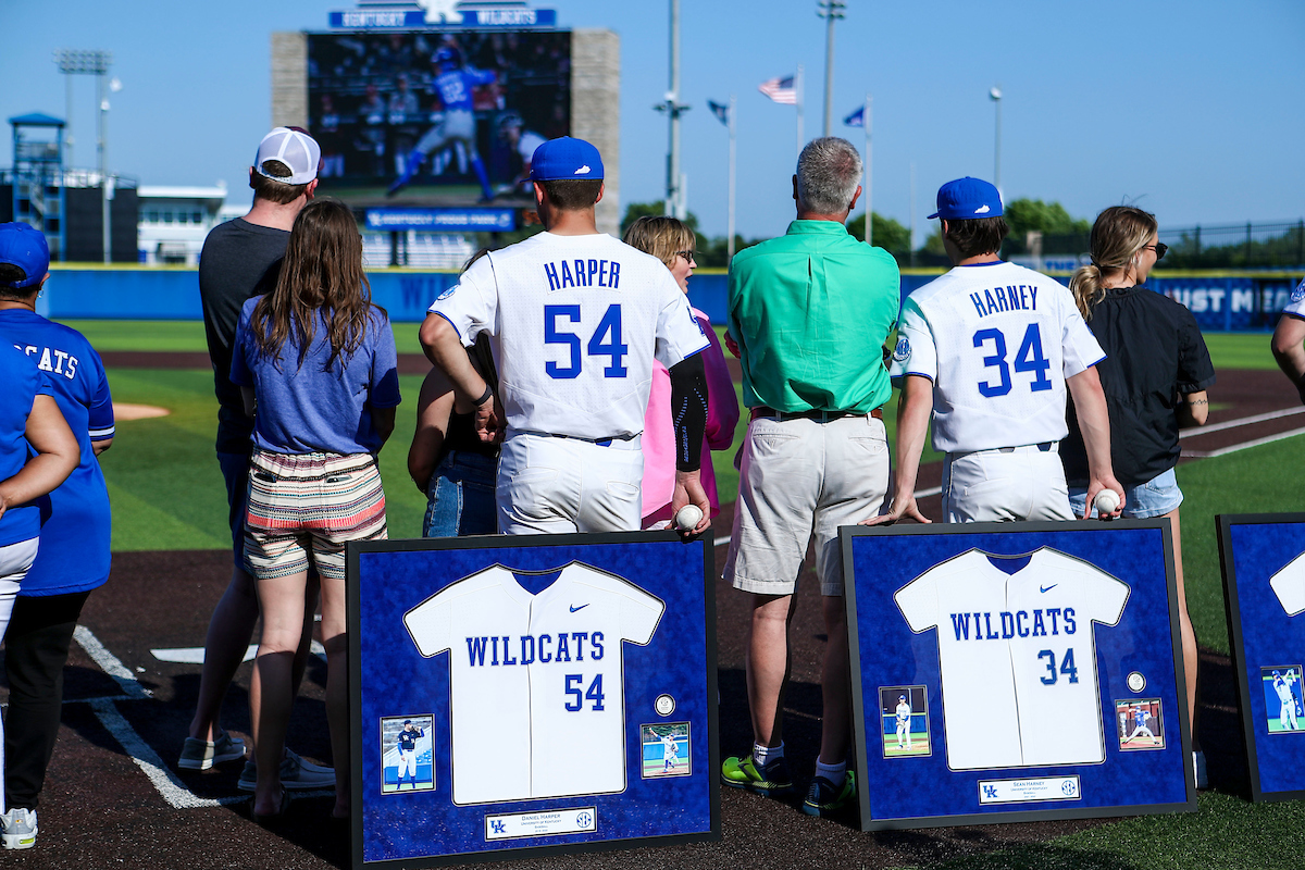 Daniel Harper. Sean Harney.

2022 Kentucky Baseball Senior Day.

Photo by Sarah Caputi | UK Athletics