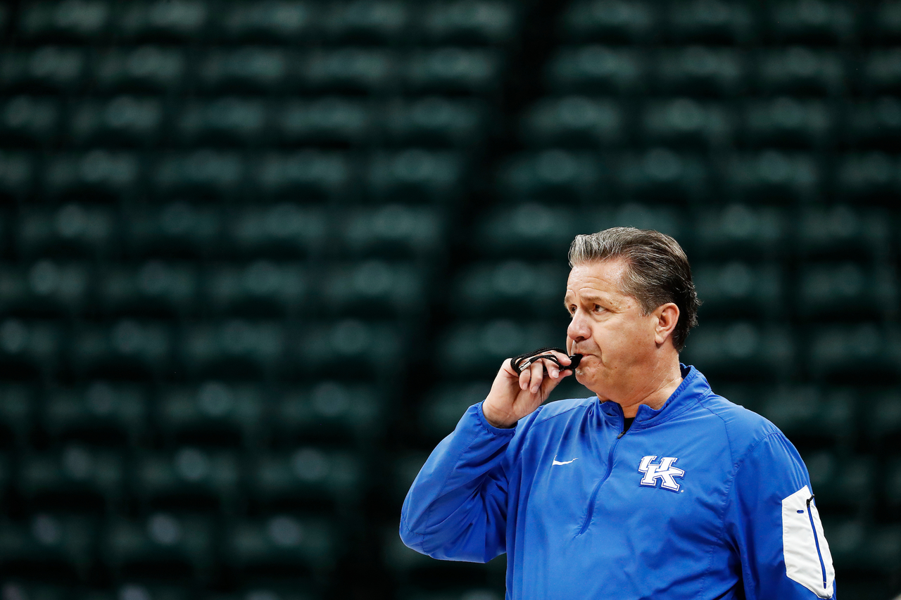John Calipari.

BANKERS LIFE FIELDHOUSE practice.

Photo by Chet White | UK Athletics