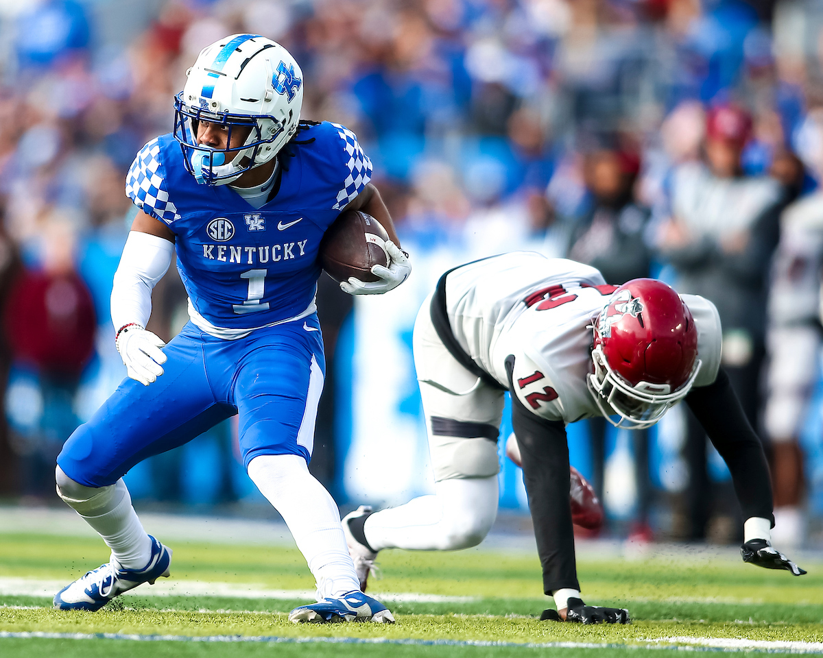 Wan’Dale Robinson. 

Kentucky beat New Mexico State 56-16.

Photo by Eddie Justice | UK Athletics