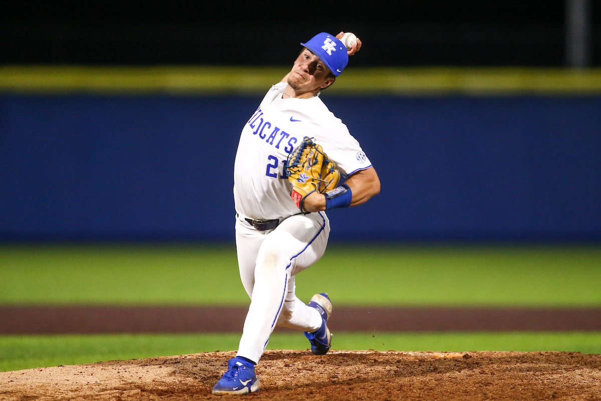 Wyatt Hudepohl.

Kentucky falls to LSU 15-2.

Photo by Grace Bradley | UK Athletics