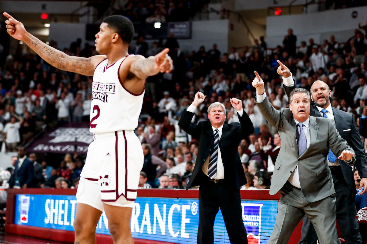 John Calipari. John Robic. Tony Barbee. 

Kentucky beat Mississippi State 71-67 at Humphrey Coliseum in Starkville, MS.

Photo by Chet White | UK Athletics