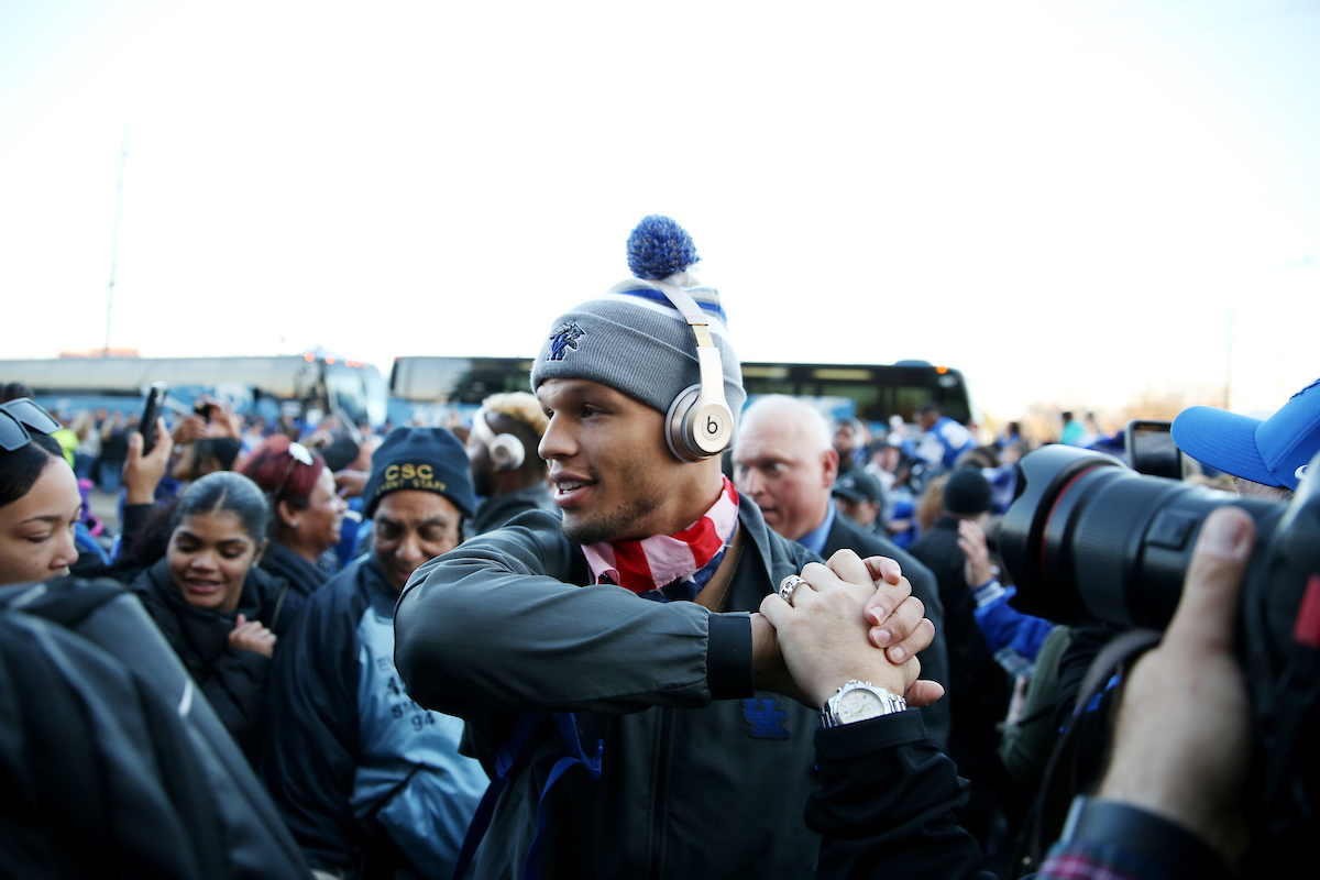 Jordan Jones

UK football beats Louisville 56-10 at Cardinal Stadium. 

Photo by Britney Howard  | UK Athletics
