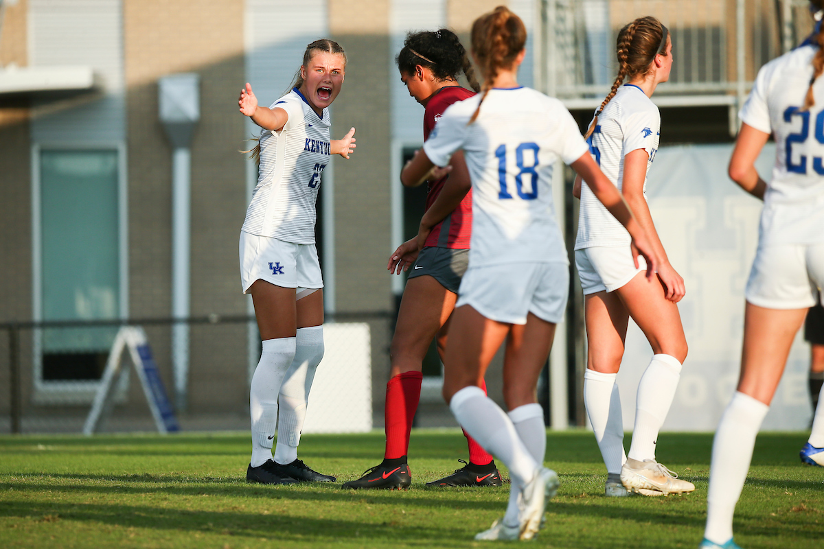 Marie Olesen. 

Arkansas defeats Kentucky 4-1.

Photo by Grant Lee | UK Athletics