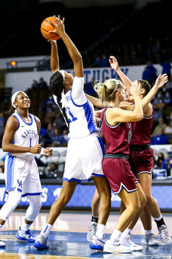 Nyah Leveretter. 

Kentucky beat Lee 95-51.

Photo by Eddie Justice | UK Athletics