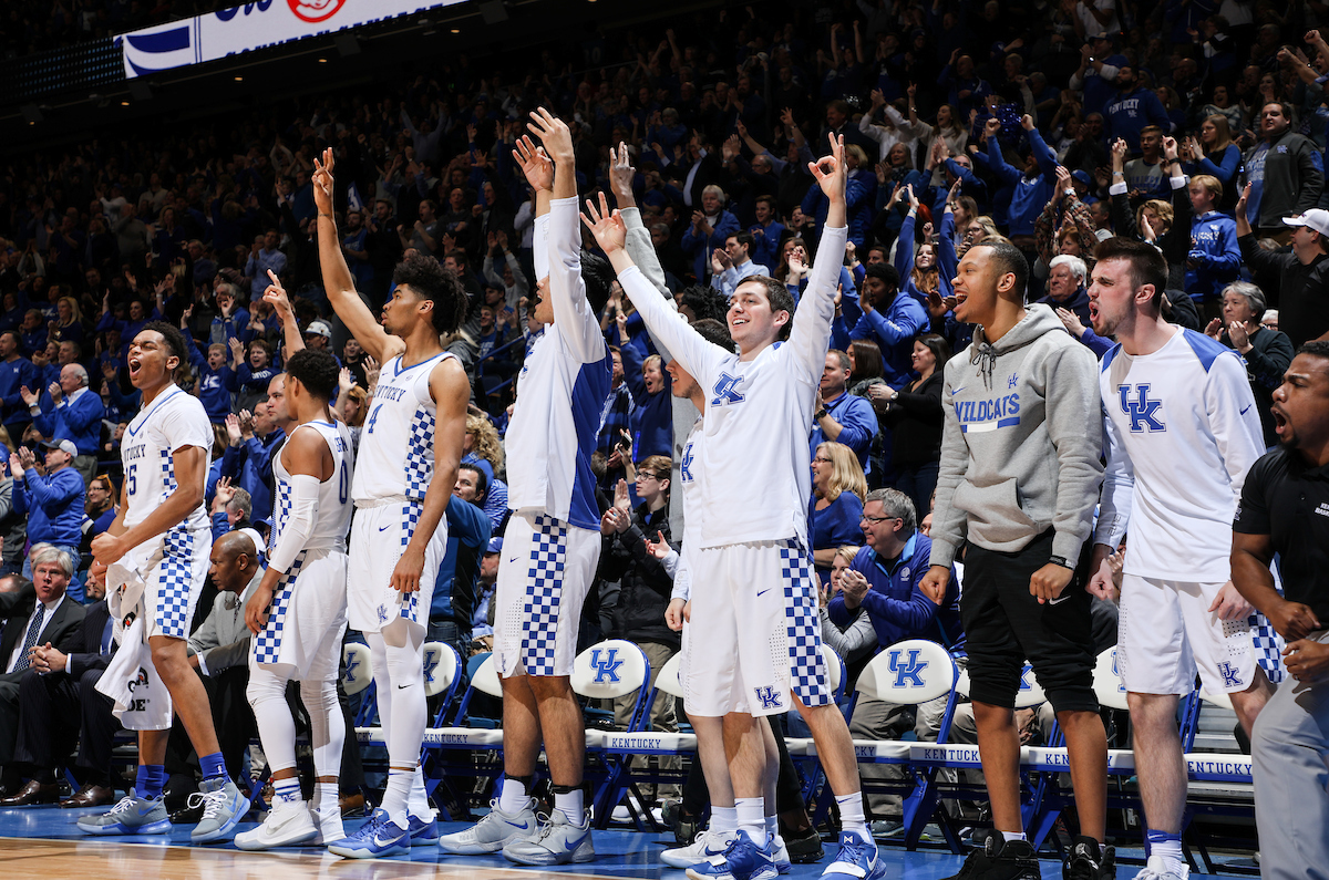 Team.

The University of Kentucky men's basketball team beat Georgia 66-61 on Sunday, December 31, 2017 at Rupp Arena in Lexington, Ky.

Photo by Elliott Hess | UK Athletics