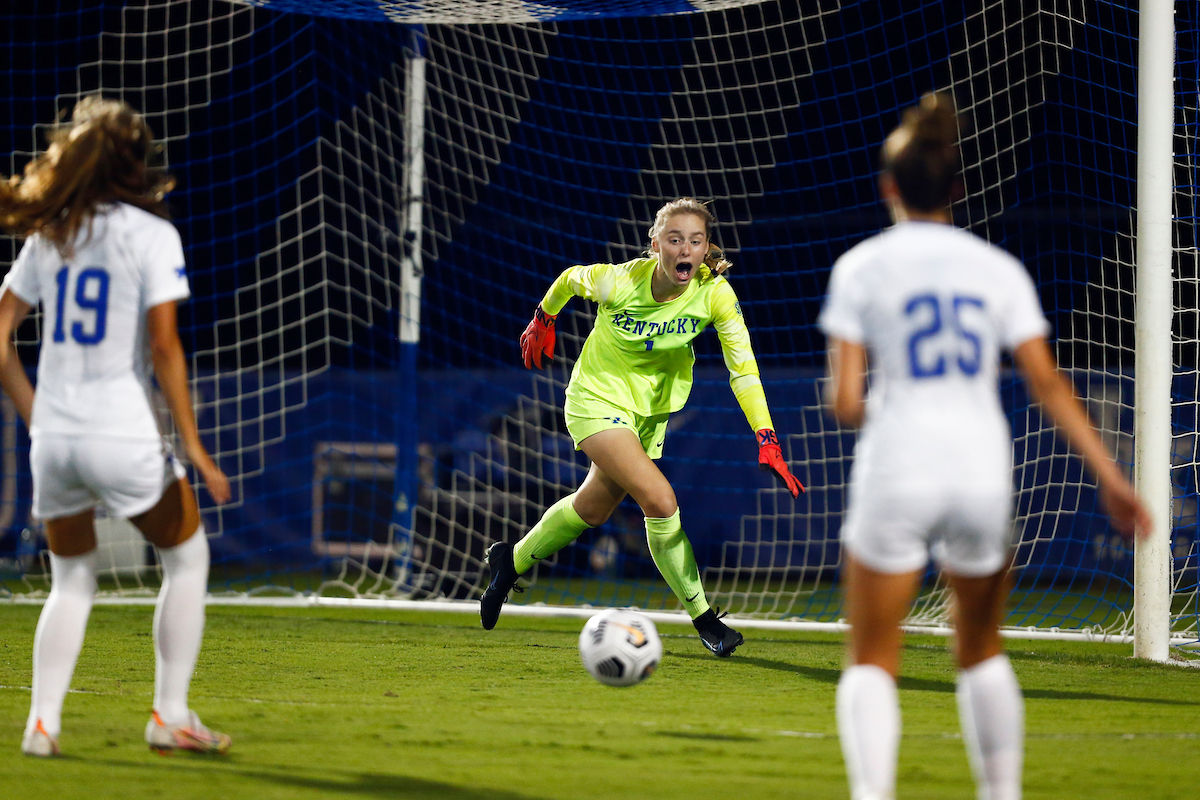 Laura Nielson. 

Kentucky beats Louisiana Lafayette 5-0. 

Photo By Barry Westerman | UK Athletics