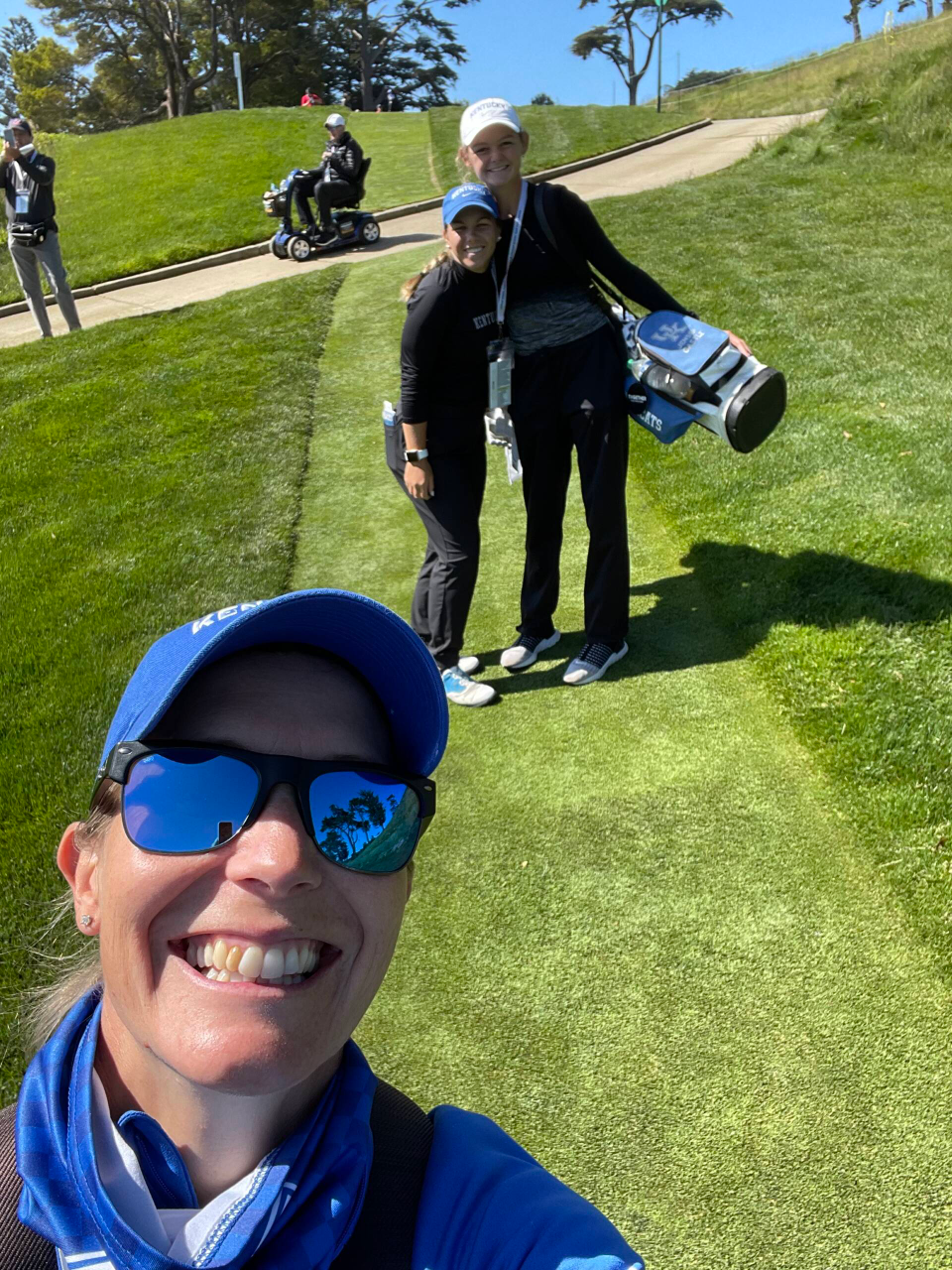 Jensen Castle is playing in the 76th U.S. Women's Open with Laney Frye as her caddie.