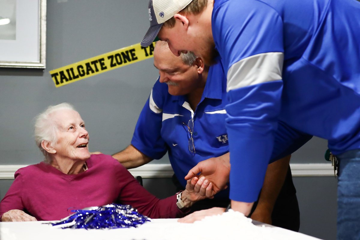 Cambridge Place named its dining hall the “Landon Young Dining Hall” for his support of the retirement home throughout his Wildcat career.  


Photo by Elliott Hess | UK Athletics