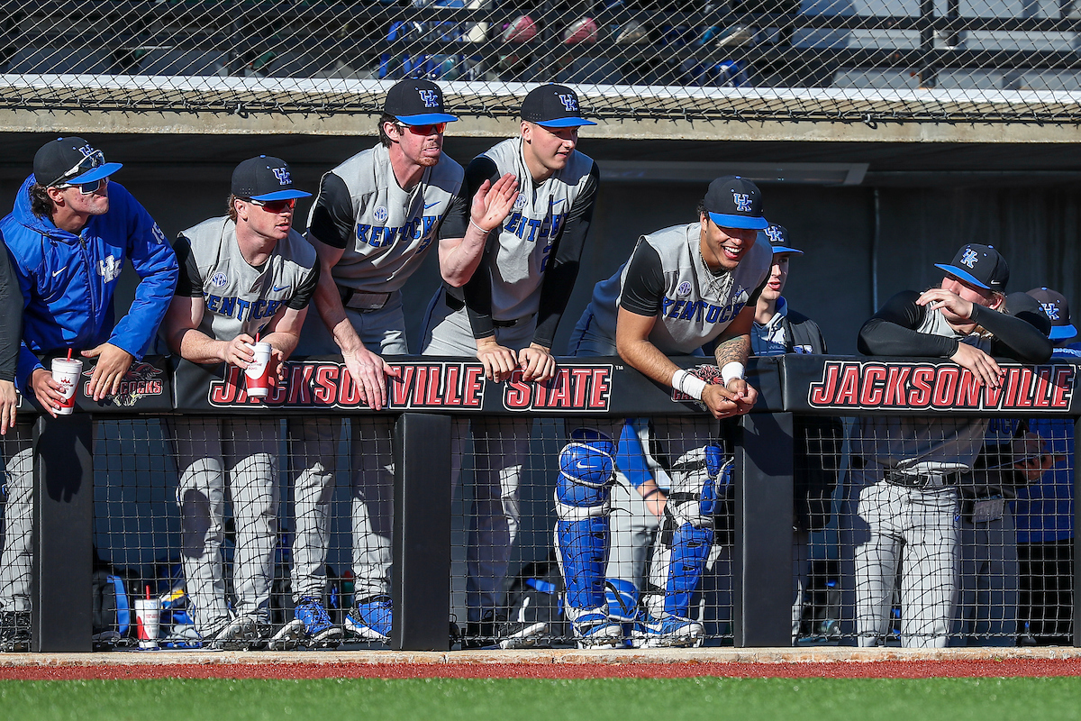 Nolan McCarthy, James McCoy, Mason Moore, and Devin Burkes.

Kentucky beats Jacksonville State 6-2.

Photo by Sarah Caputi | UK Athletics