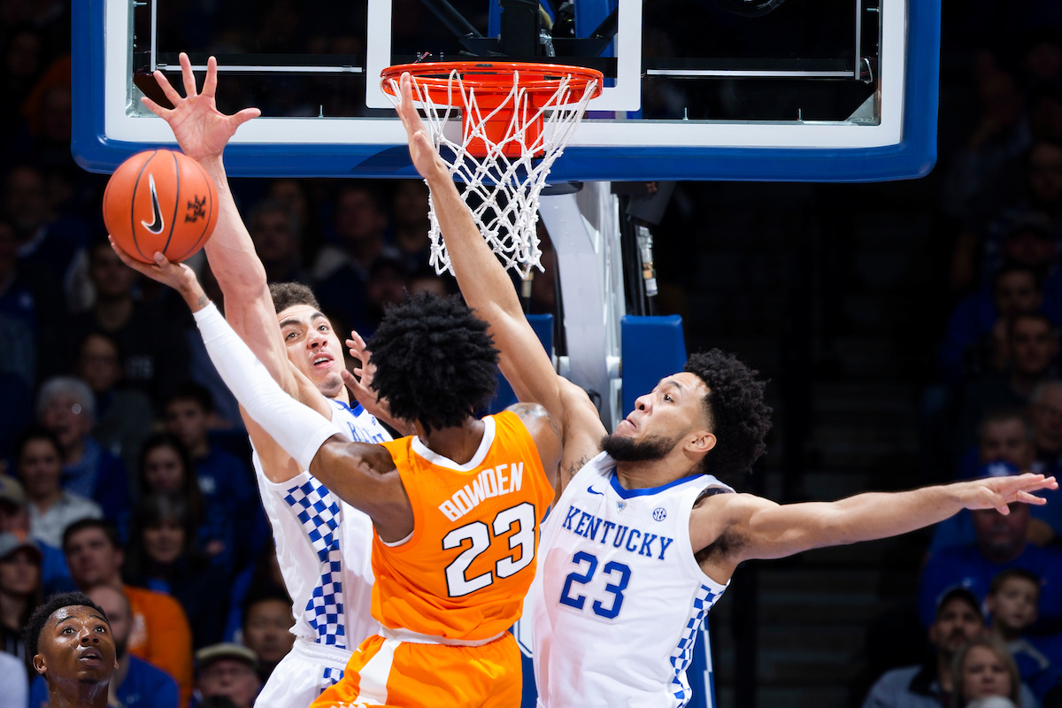 Reid Travis. EJ Montgomery.

Kentucky beat Tennessee 86-69.

Photo by Chet White | UK Athletics