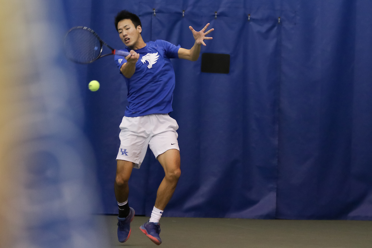 Ryo Matsumura. 

Kentucky men's tennis hosts Notre Dame.

Photo by Eddie Justice | UK Athletics