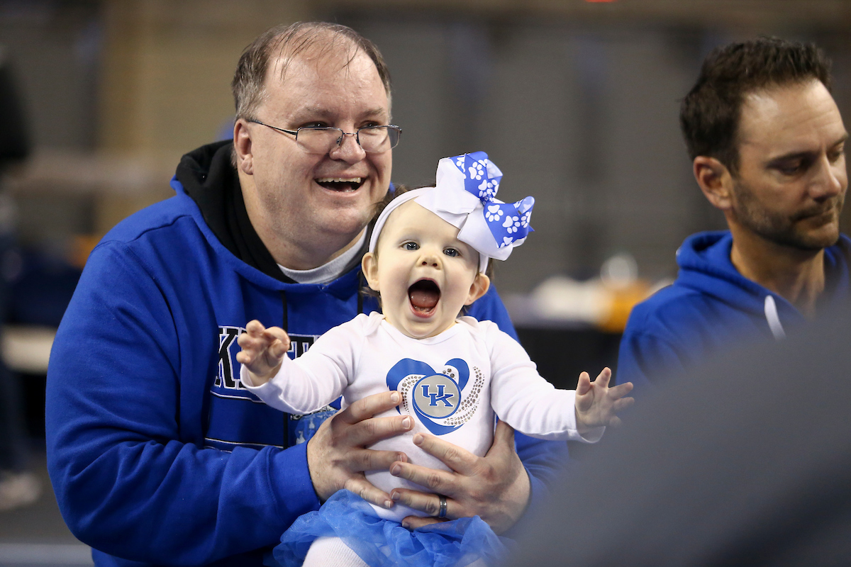 Baby.

Kentucky falls to Georgia 197.050-196.825.

Photo by Hannah Phillips | UK Athletics
