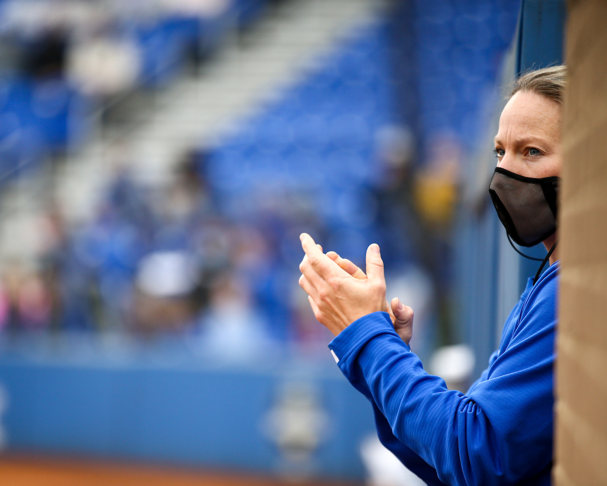 Kristine Himes. 

Kentucky loses to LSU 10-7. 

Photo by Eddie Justice | UK Athletics