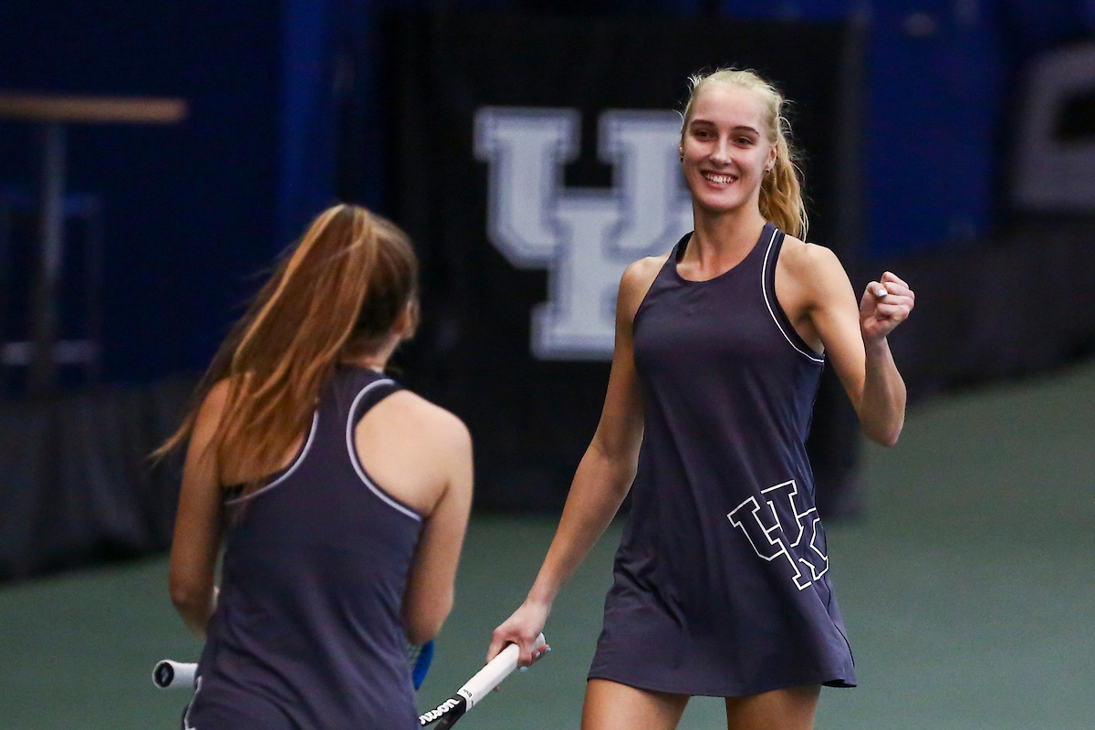 Diana Tkachenko.

Kentucky beat Texas A&M 4-3.

Photo by Hannah Phillips | UK Athletics