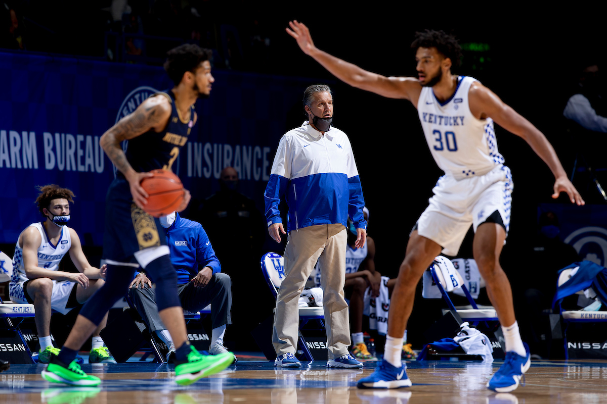 John Calipari. Olivier Sarr.

Kentucky falls to Notre Dame 64-63.

Photo by Chet White | UK Athletics