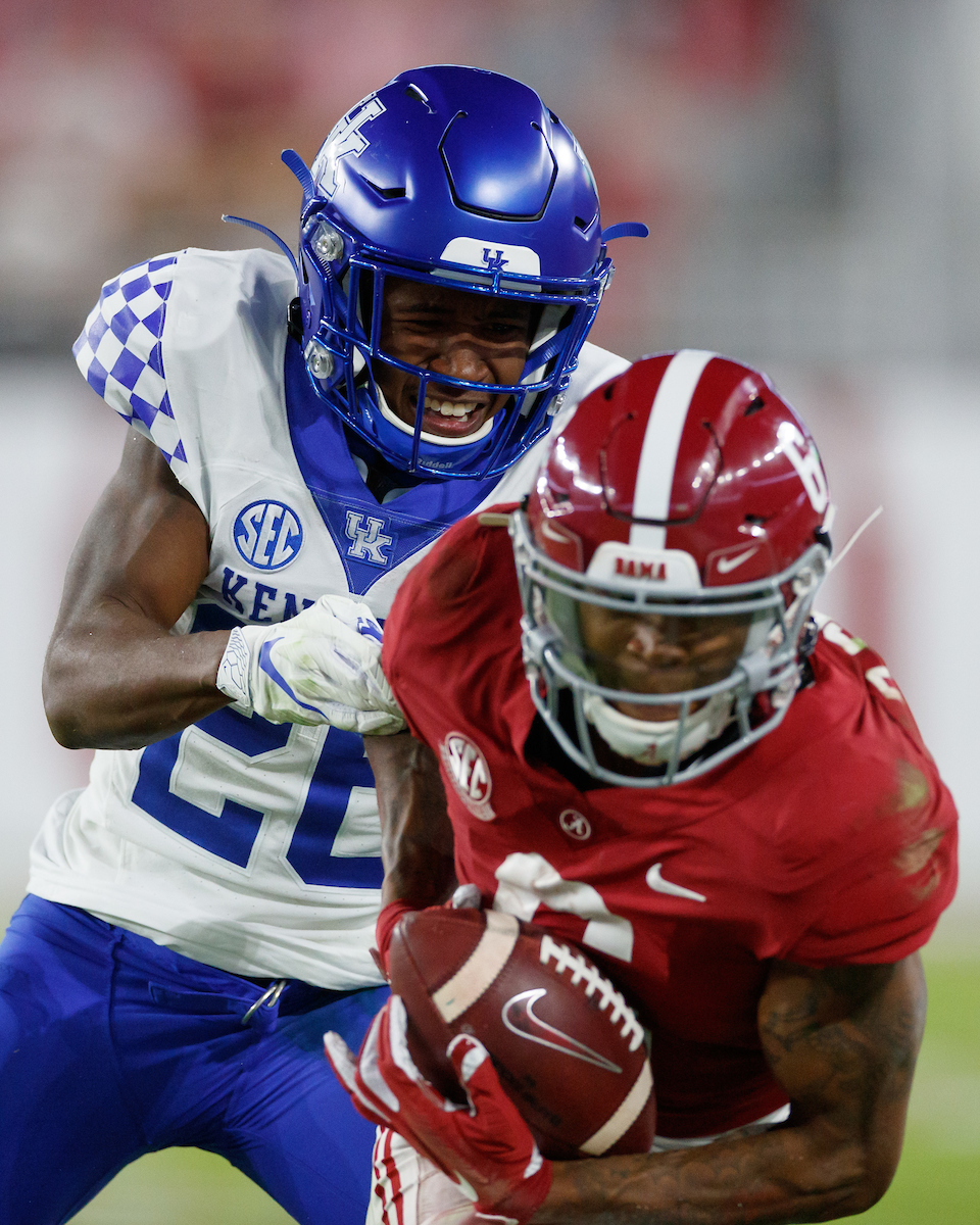 Kentucky falls to Alabama, 63-3.

Photo by Elliott Hess | UK Athletics