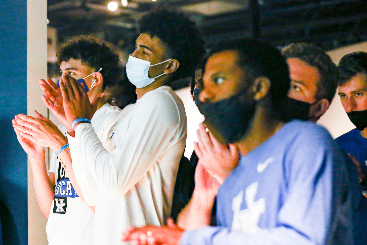 Lance Ware, Jacob Toppin.

The Kentucky men's basketball team visited Fort Knox on Friday to visit with students and take a tour of the General George Patton Museum.

Photo by Grace Bradley | UK Athletics