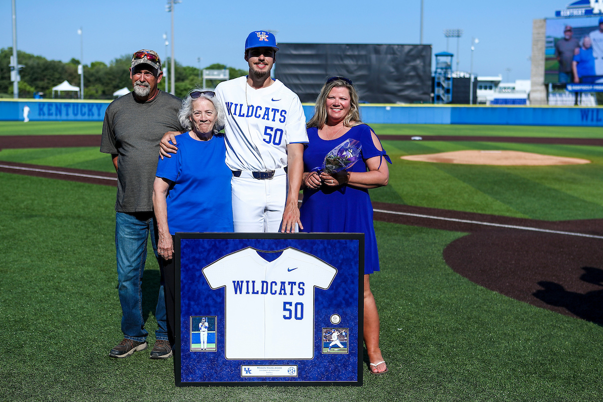 Mason Hazelwood.

2022 Kentucky Baseball Senior Day.

Photo by Sarah Caputi | UK Athletics