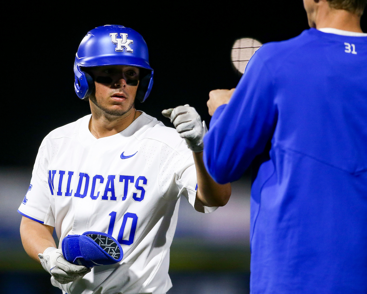 Hunter Jump.

Kentucky beats Morehead 7-5.

Photo by Grace Bradley | UK Athletics
