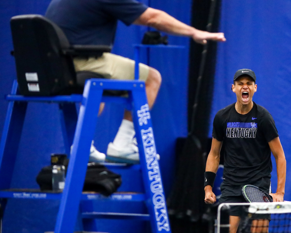 Gabriel Diallo. 

Kentucky defeats South Carolina 4-2. 

Photo by Eddie Justice | UK Athletics