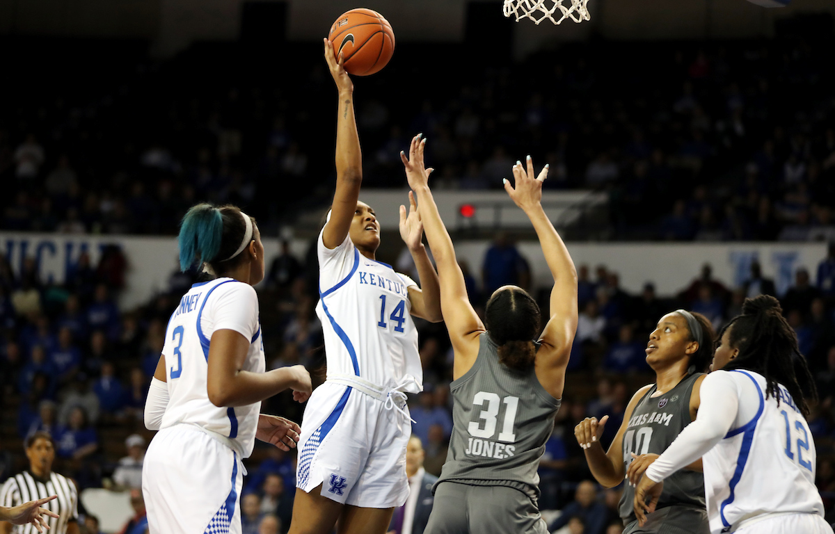 Tatyana Wyatt
The UK women's basketball team falls to Texas A&M on Thursday, November 28, 2019.

Photo by Britney Howard | UK Athletics